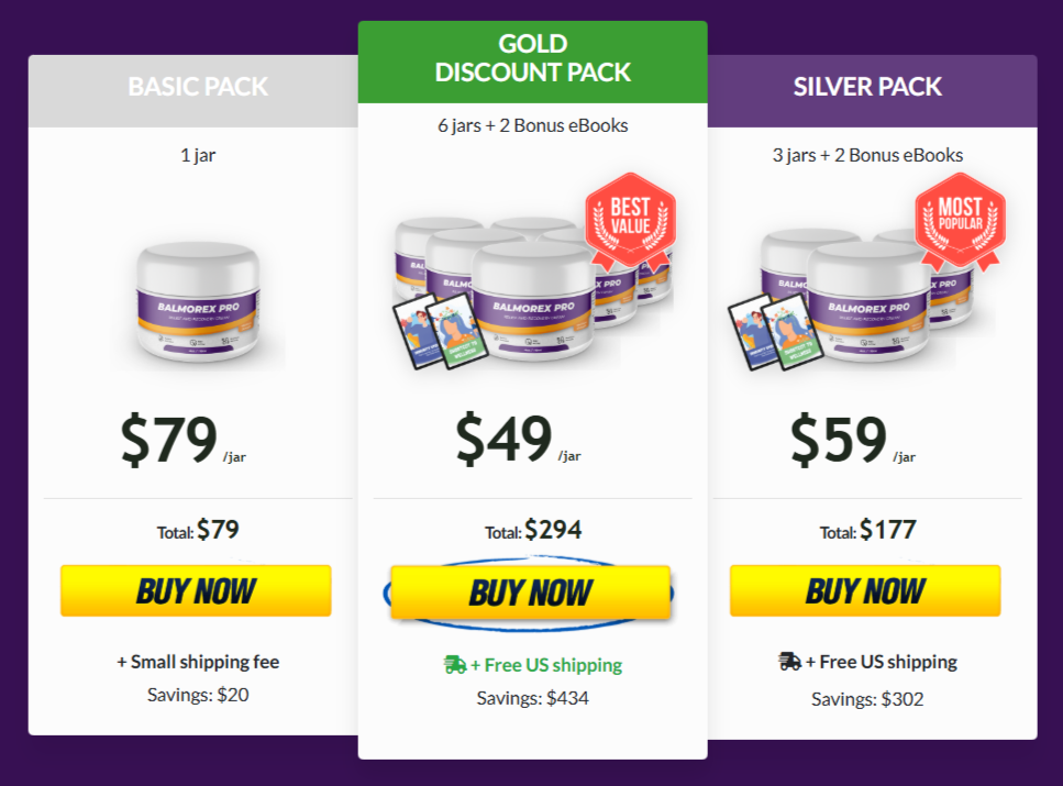 Balmorex Pro Pricing