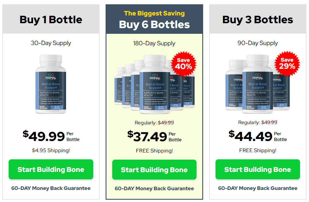 Biocal Bone Support-Pricing Details