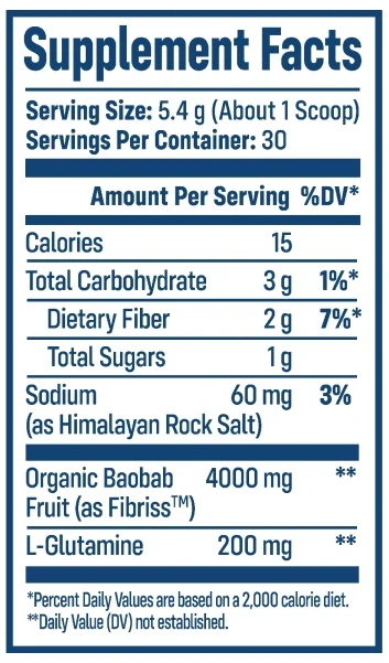 Fiber Baobab Powder Supplement Facts