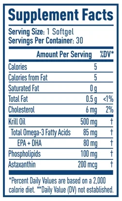 NativePath Antarctic Krill Oil-Supplement Facts