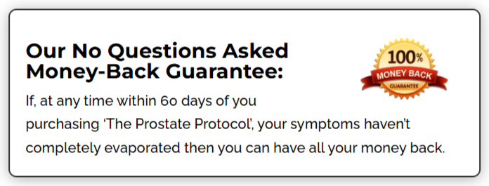 The Prostate Protocol Money Back Guarantee